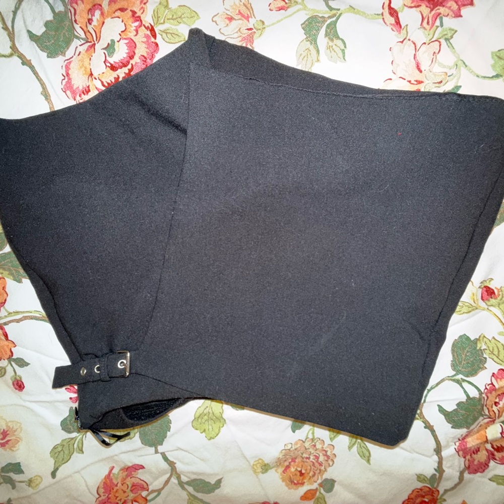 Zara Black Pencil Skirt with Side Buckle